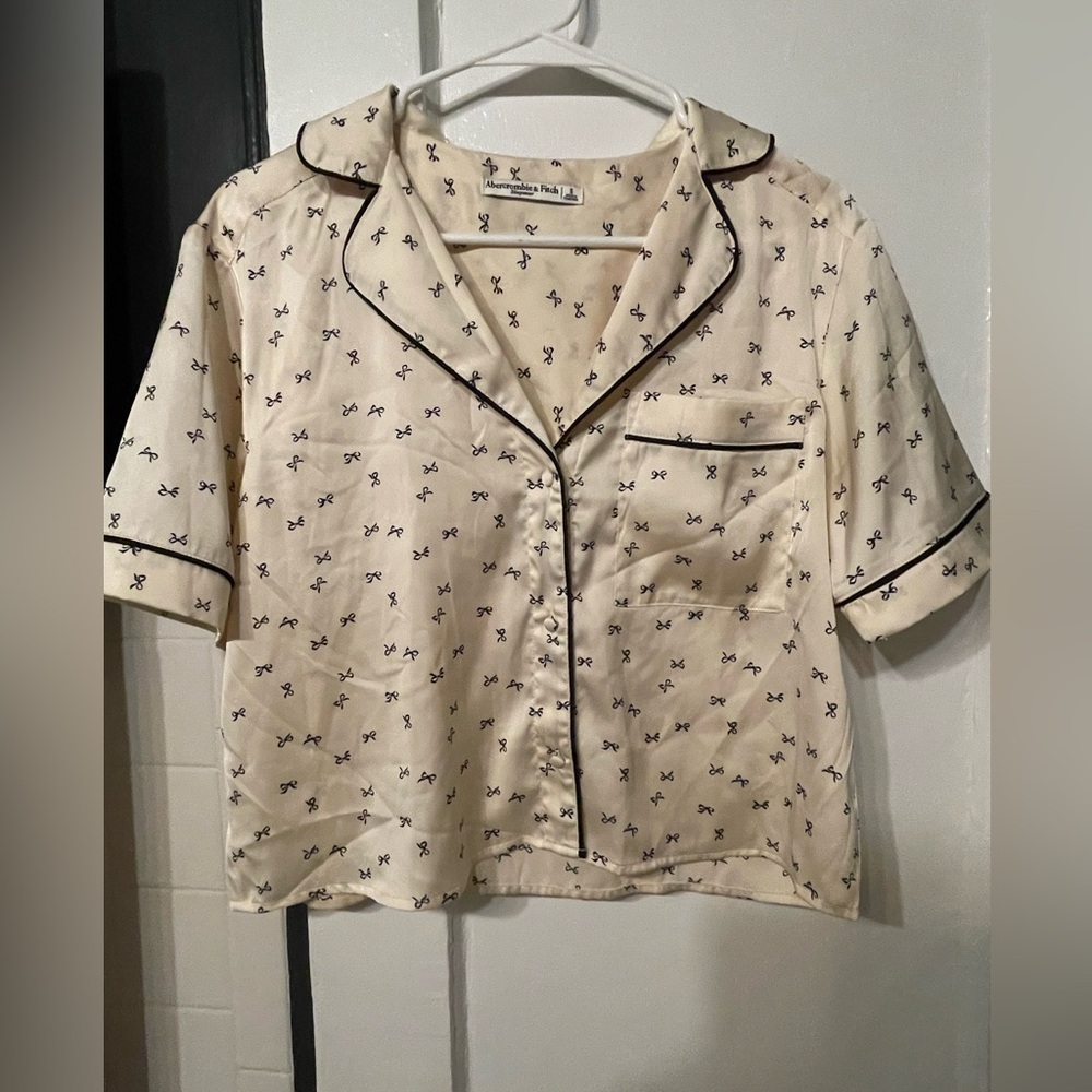 A&F Satin Bow Sleepwear Set